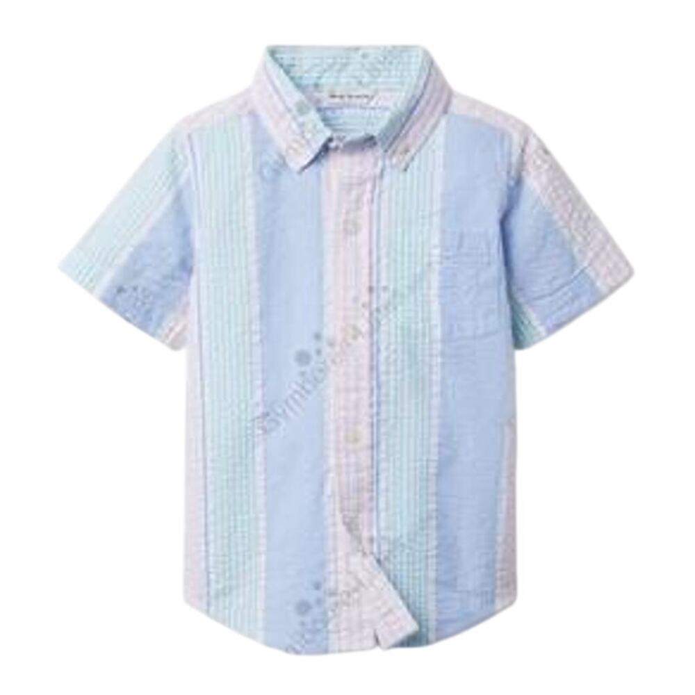 Janie and Jack Striped Seersucker Oxford Shirt - Boys